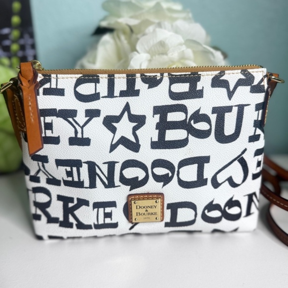 Dooney & Bourke Black and White Graphic Crossbody Bag